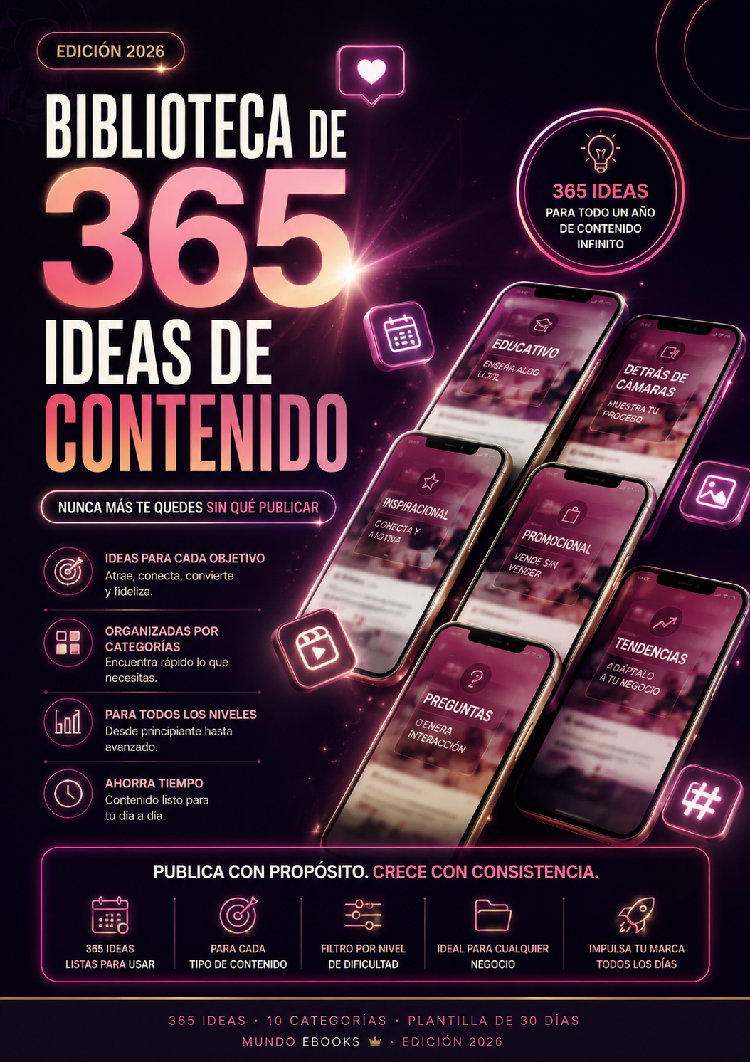 BIBLIOTECA DE 365 IDEAS DE CONTENIDO