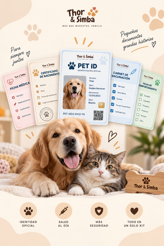 kit de documentación rellenable para tu mascota